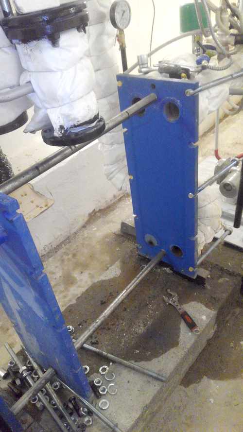 Разборка теплообменника